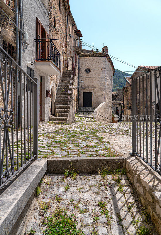 中世纪城镇中心，Campo di Giove Abruzzo意大利